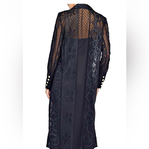 NWT L'Agence Dottie Lace Trench Duster Summer Topper Coat in Black sz M
$995 - Picture 4 of 7